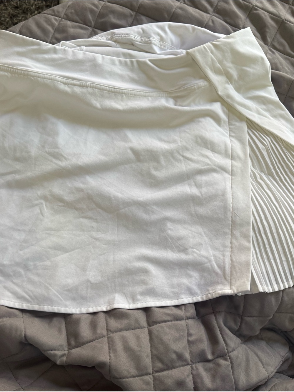 lululemon athletica White Asymmetrical Pleated Skirt